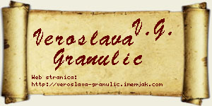 Veroslava Granulić vizit kartica